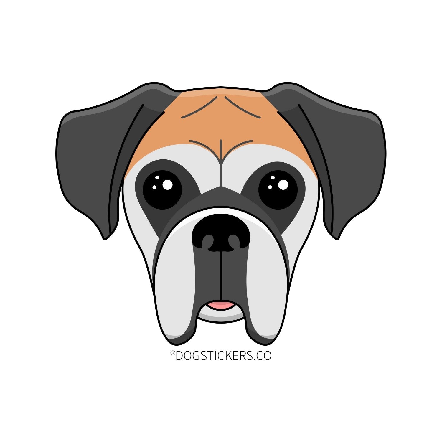 Boxer Dog Sticker | Cute Dog Stickers for Kids, Teens, Adults
