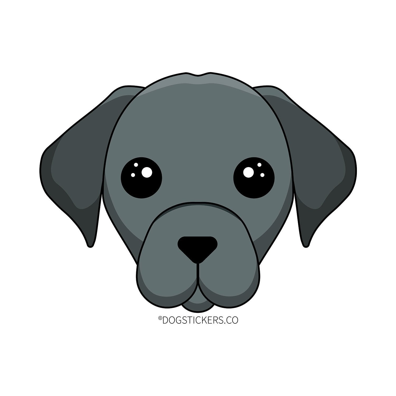 Labrador Retriever Black Sticker - Dogstickers.co