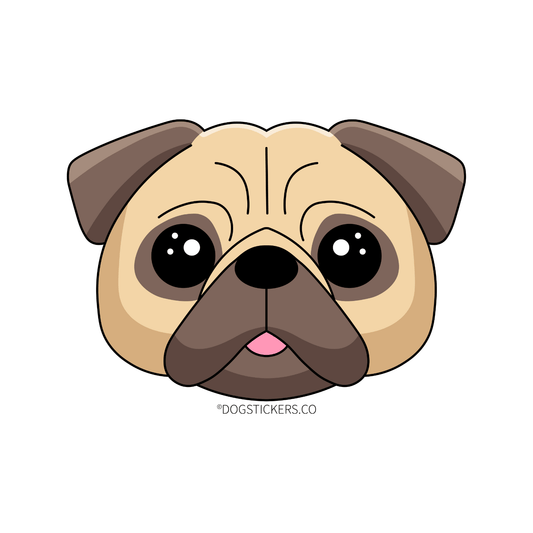 Pug Sticker - Dogstickers.co